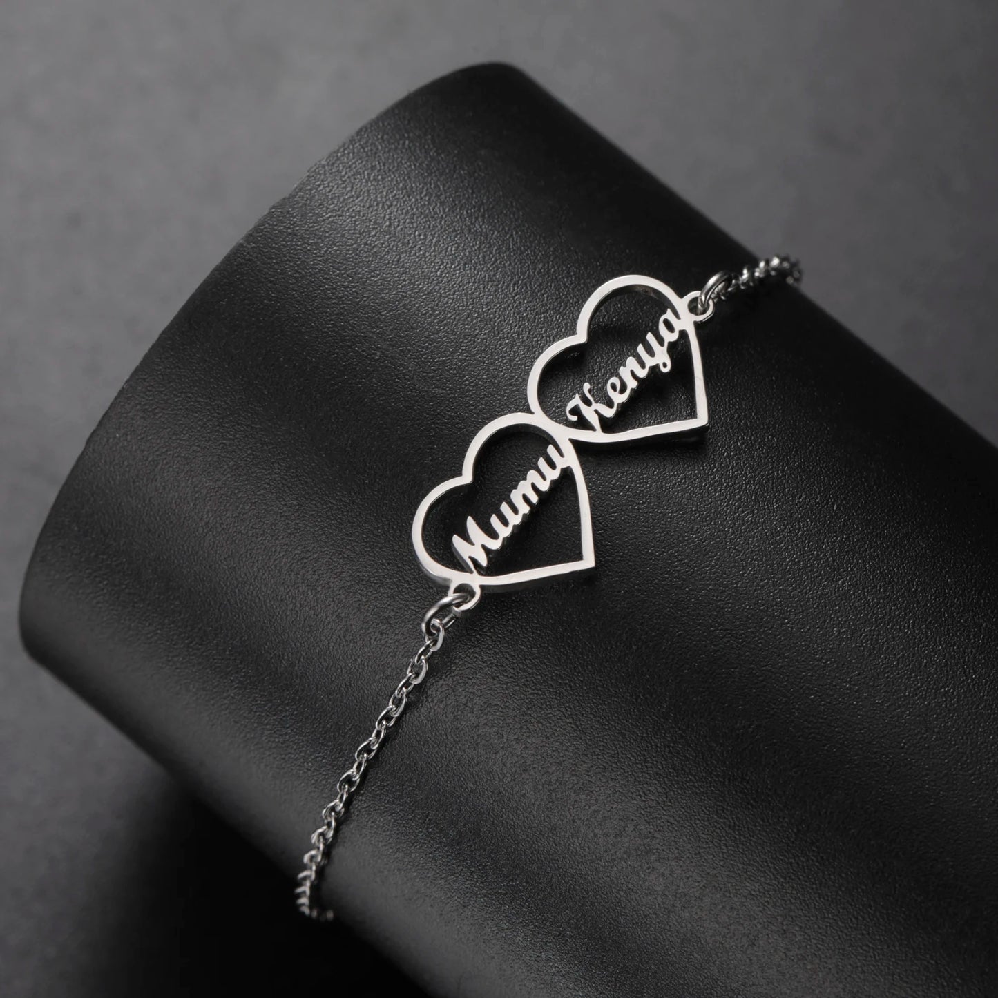 Amor - Bracelet cœurs personnalisés