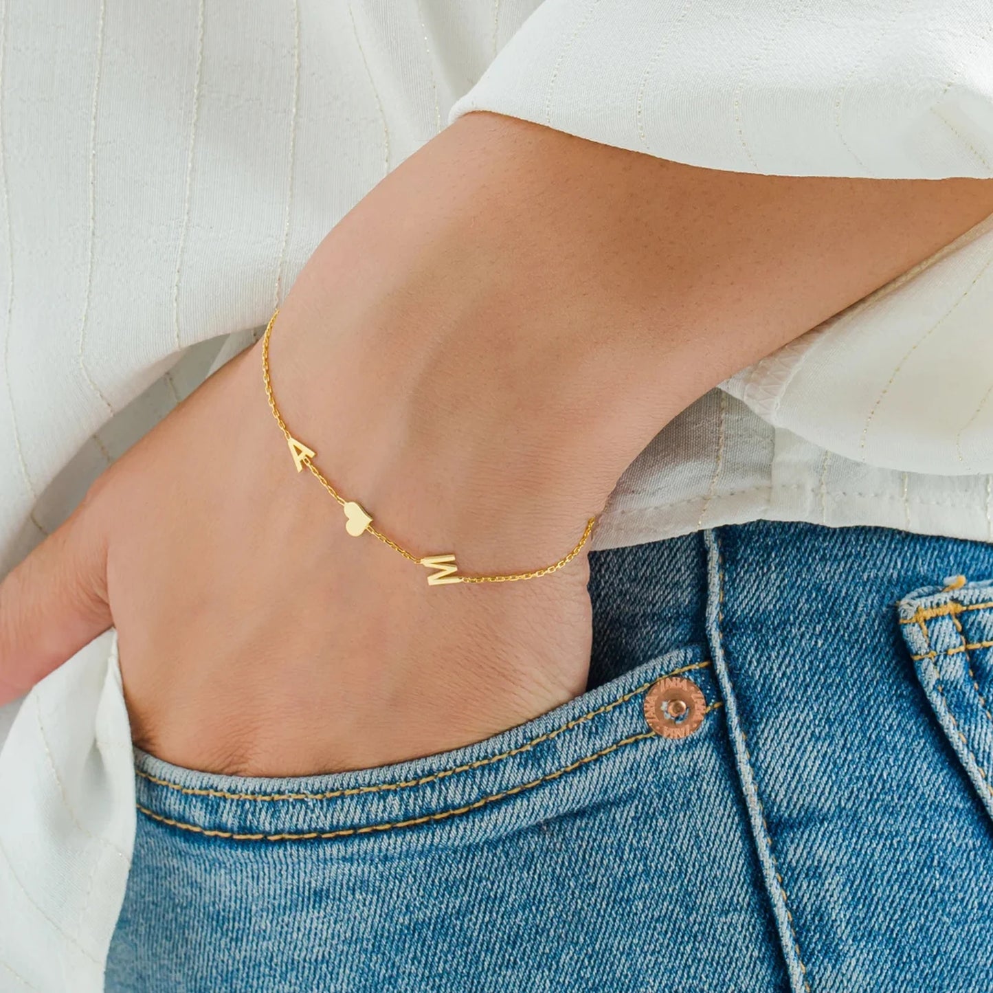 Lux - Bracelet personnalisé avec lettres et symboles