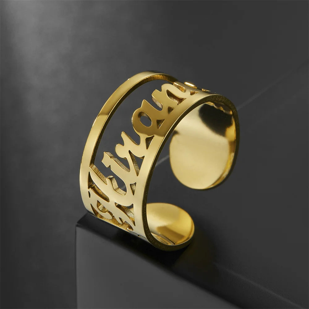 Fama - Bague ajustable avec prénom personnalisé