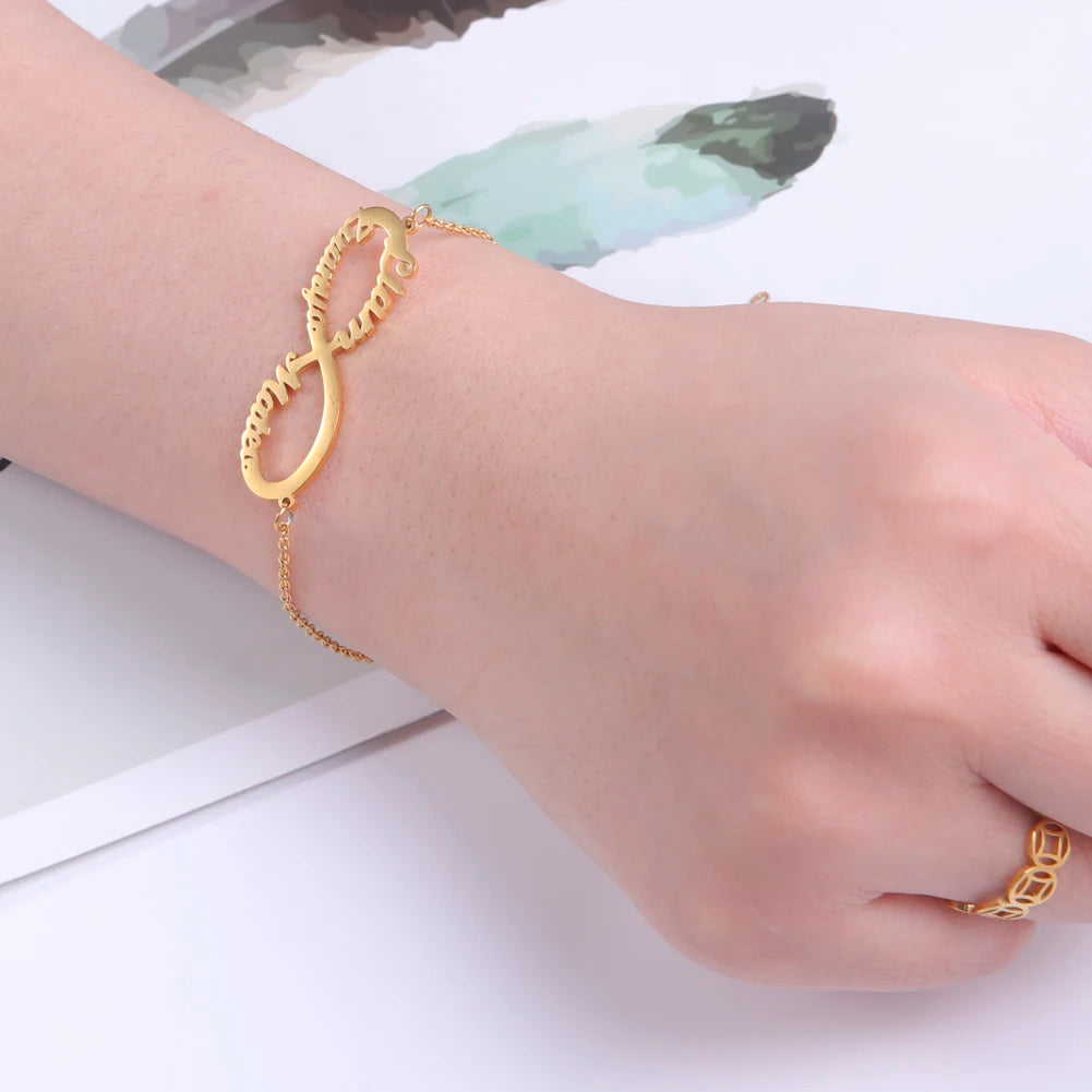 Infinitum - Bracelet prénoms personnalisable