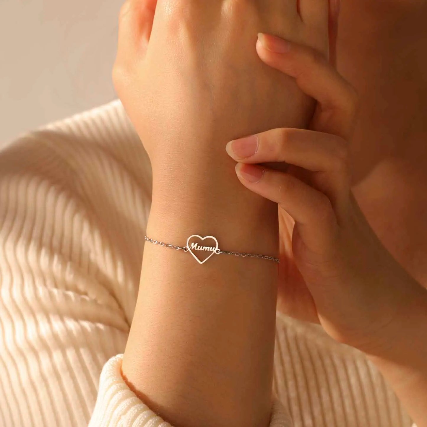 Amor - Bracelet cœurs personnalisés